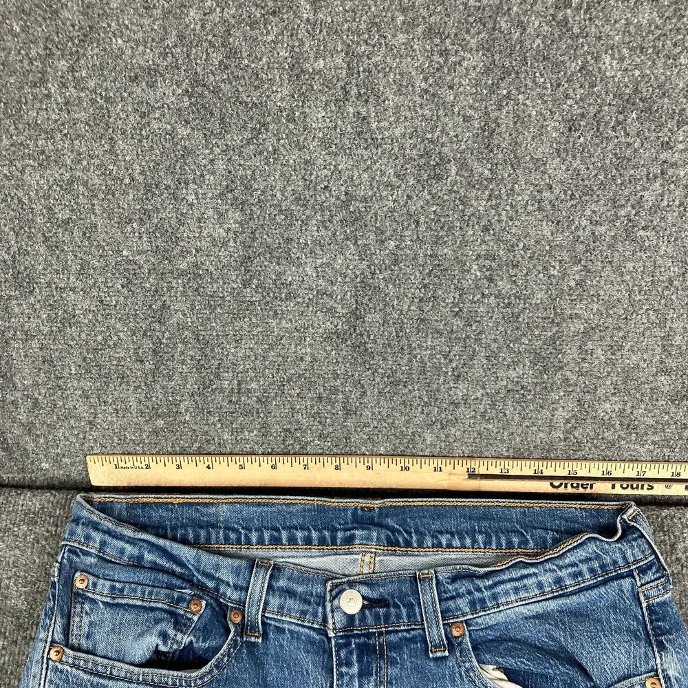 Levi's 505‎ Jeans Mens W36 L30 Straight Fit Light Wash Distressed Denim Pants